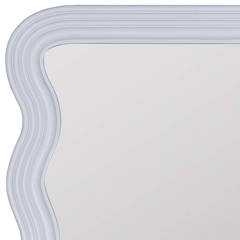 Image 3 Frances White 28" x 40" Wavy Rectangular Wall Mirror more views