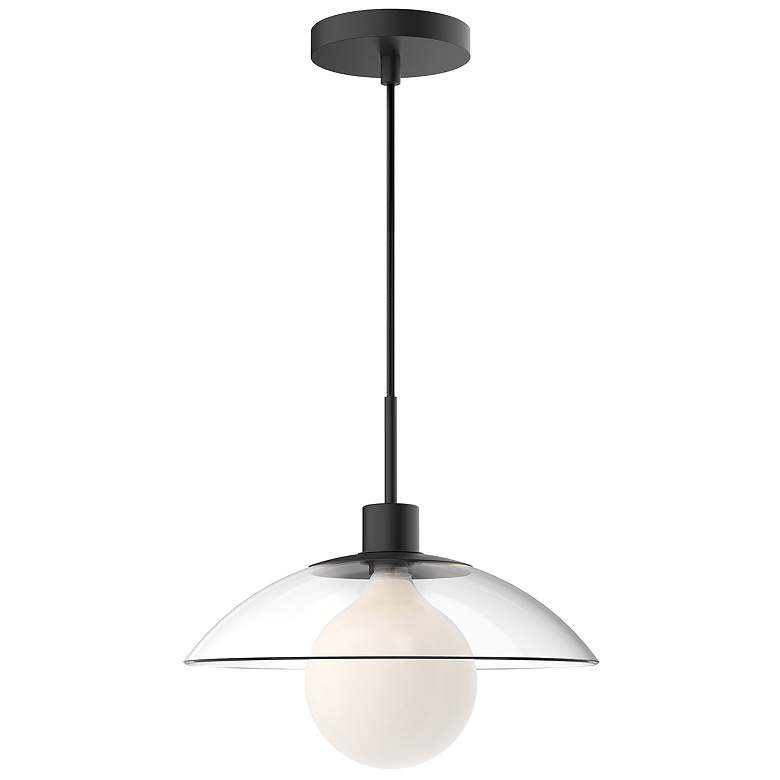 Image 1 Francesca 12" Wide Matte Black Mini Pendant