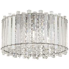 Image3 of Francesca 14" Wide Clear Crystal LED Ceiling Light