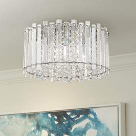 Image2 of Francesca 14" Wide Clear Crystal LED Ceiling Light
