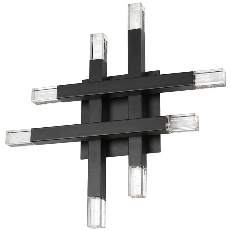 Image 1 Francesca 15 3/4 inch High Matte Black LED Wall Sconce