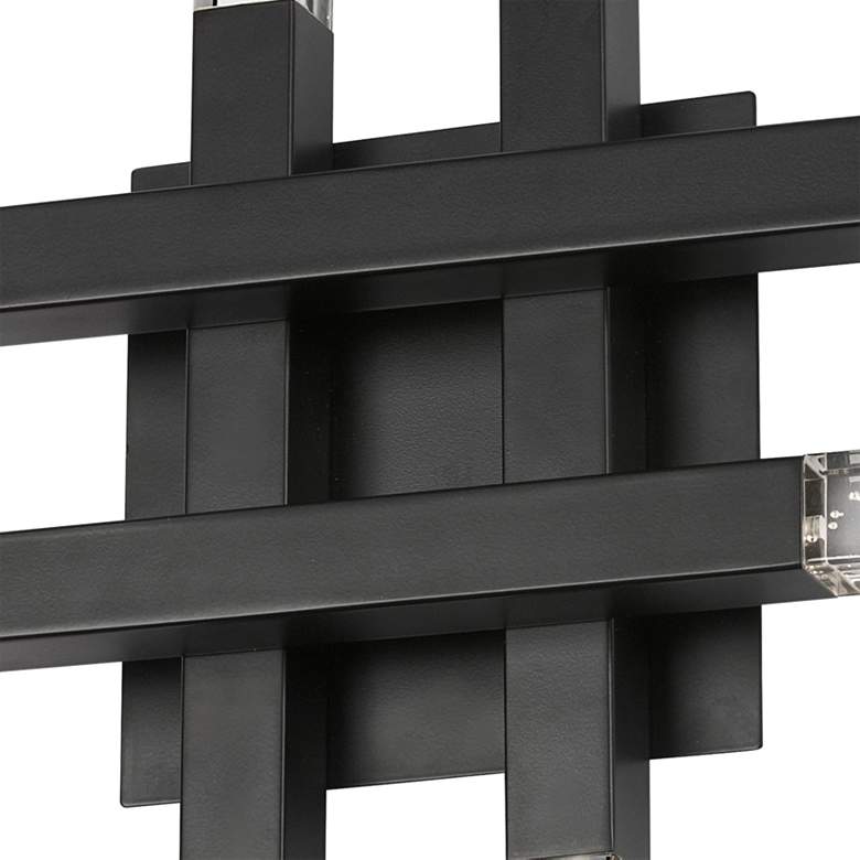 Image 3 Francesca 15 3/4" High Matte Black LED Wall Sconce more views