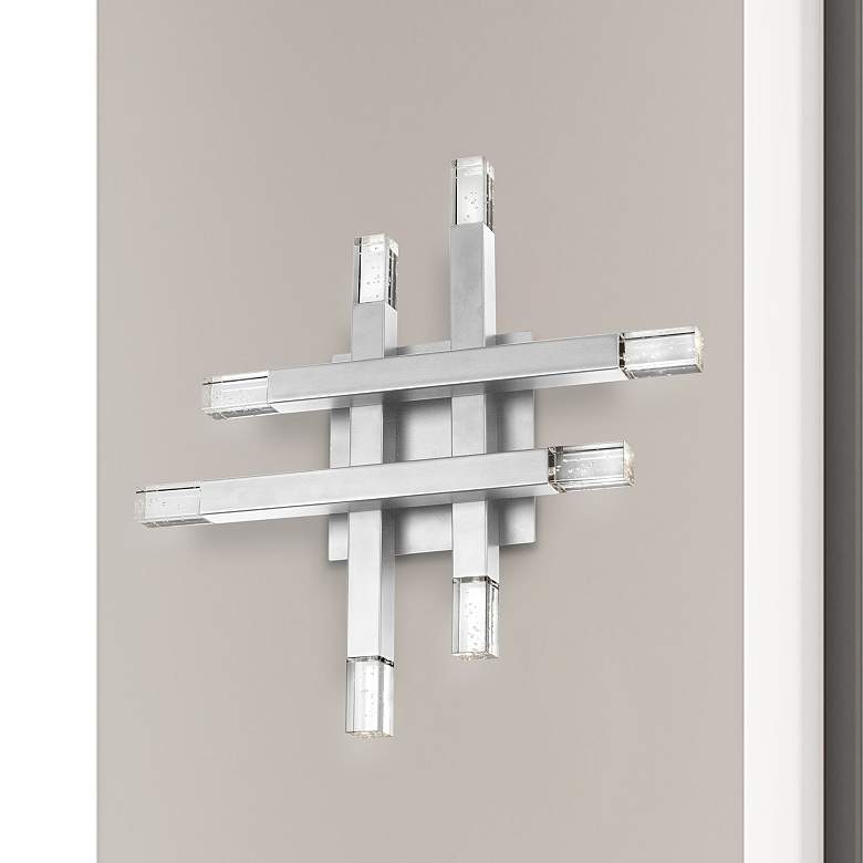 Image 1 Francesca 15 3/4" High Polished Chrome LED Wall Sconce