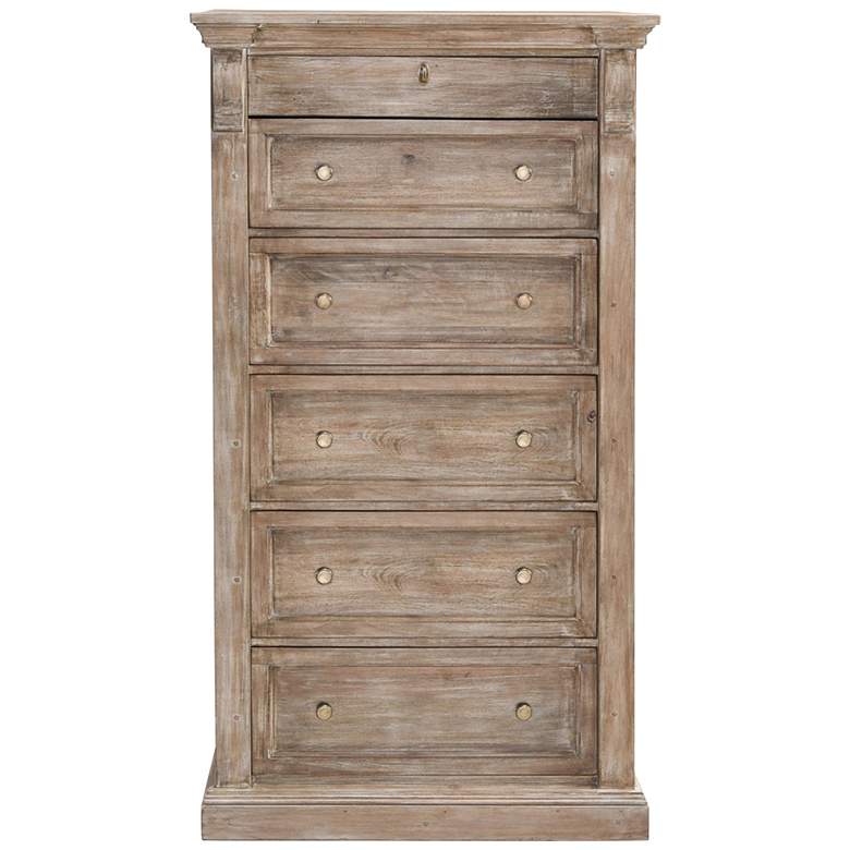 Image 5 Francesca 36" Wide Natural Mango Wood 6-Drawer Accent Chest more views