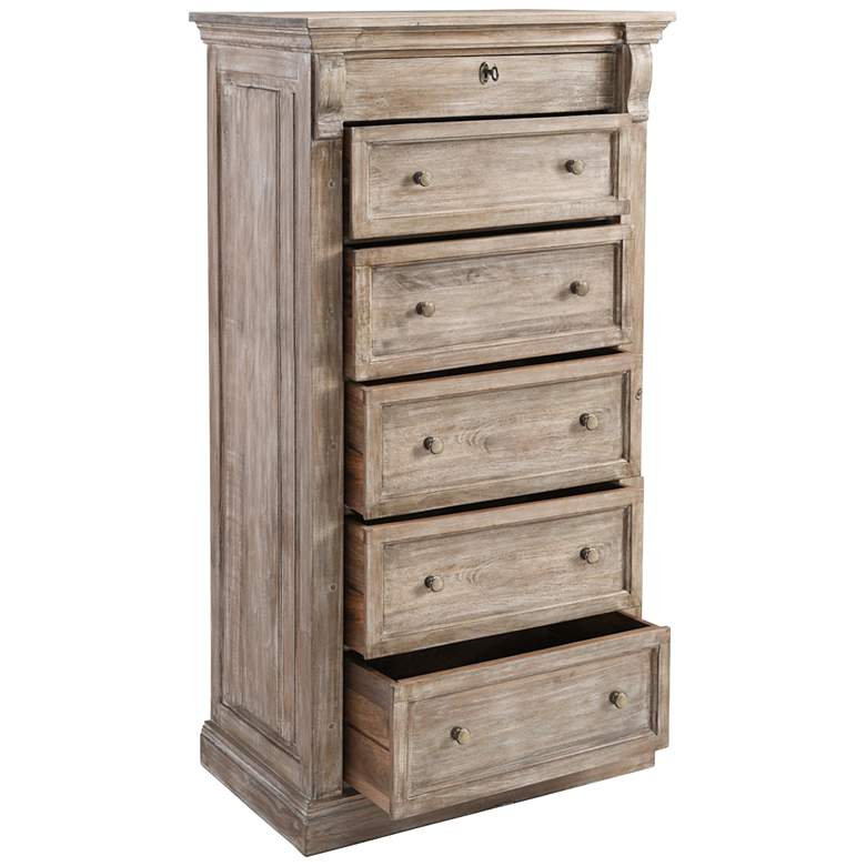 Image 6 Francesca 36" Wide Natural Mango Wood 6-Drawer Accent Chest more views