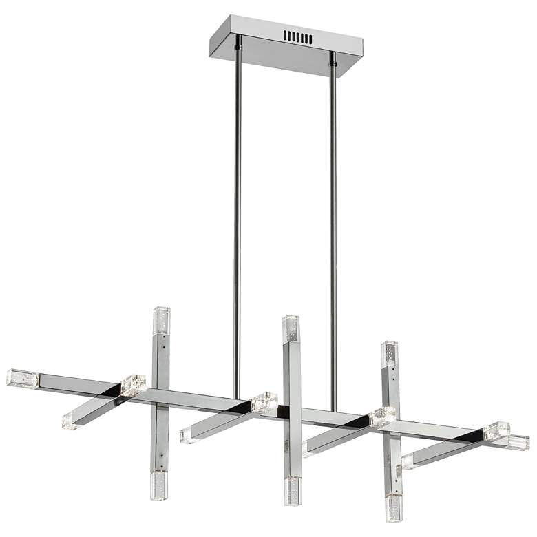 Image 1 Francesca 40" Wide Horizontal Polished Chrome 48W Chandelier