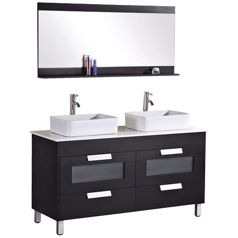 Image 1 Francesca 55 1/4" W Double Sink Vanity Set