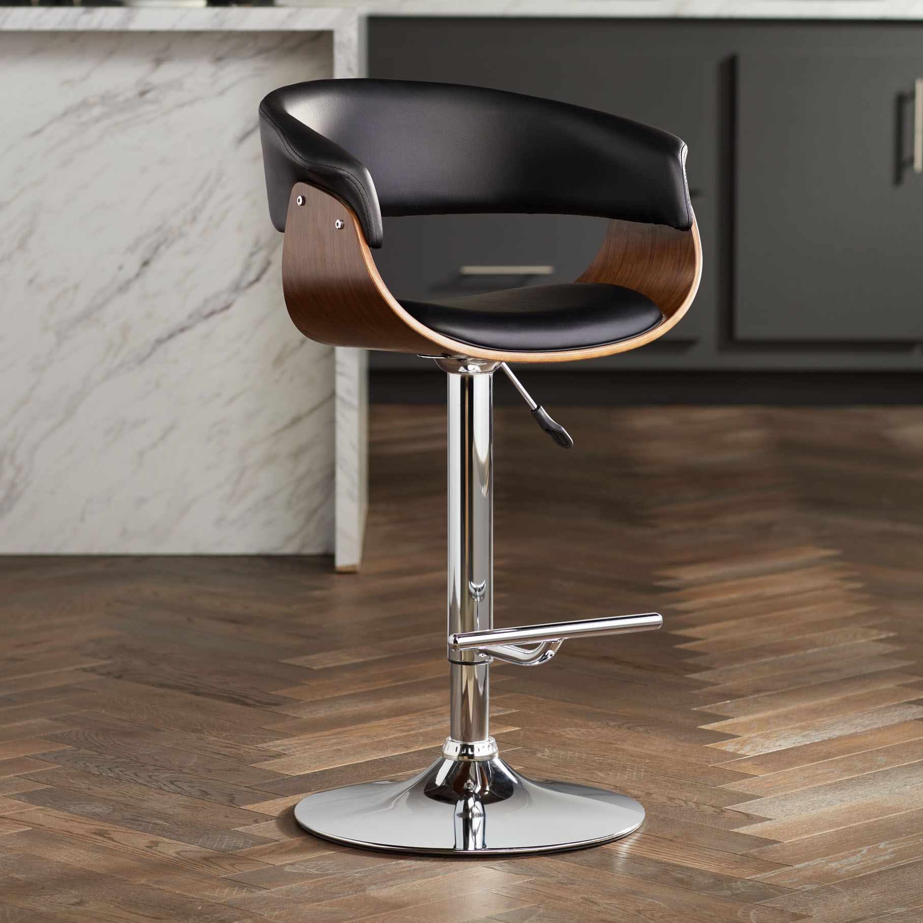 Francesca cream faux leather best sale adjustable swivel bar stool