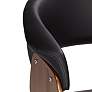 Francesca Black Faux Leather Modern Adjustable Swivel Barstool