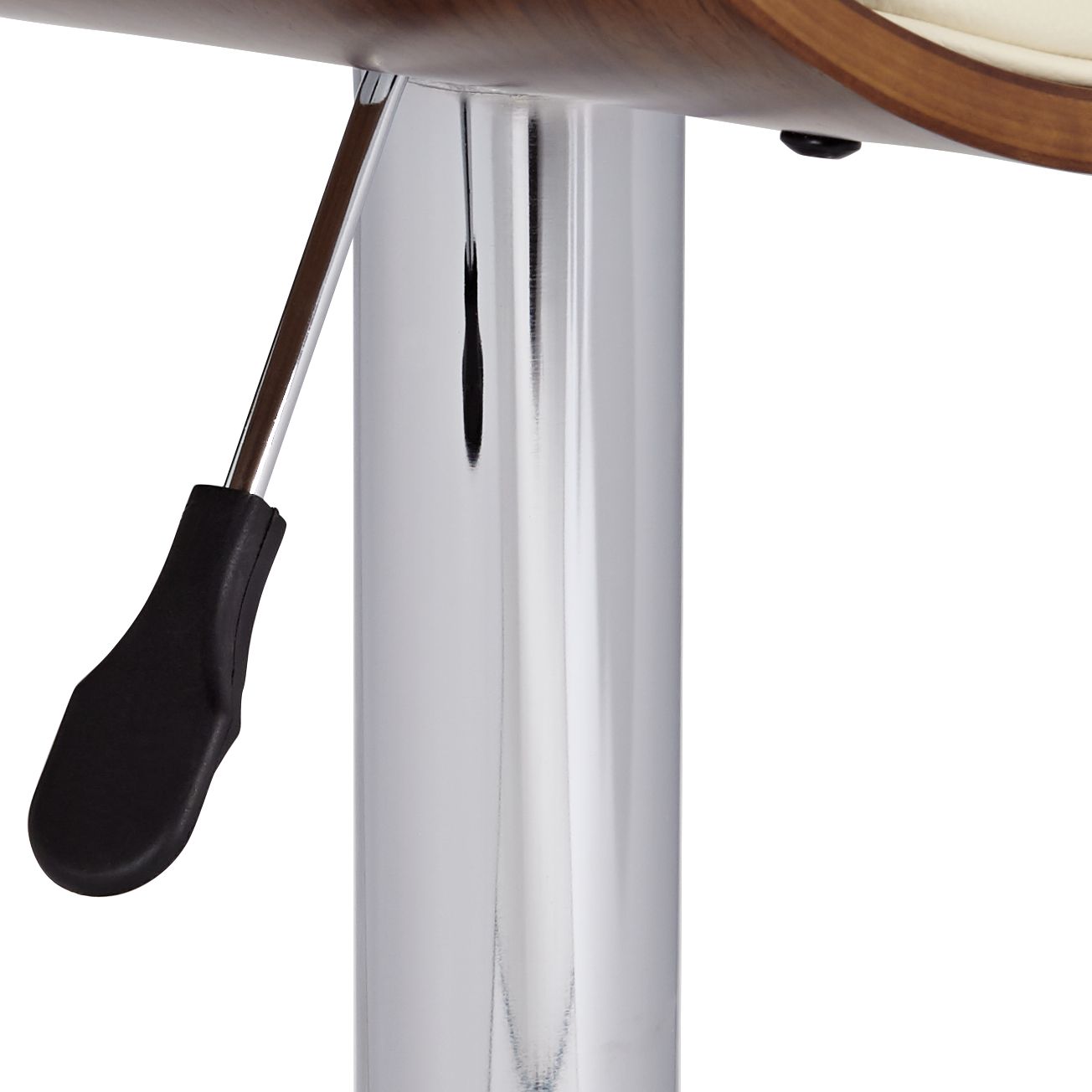 francesca cream faux leather adjustable swivel bar stool