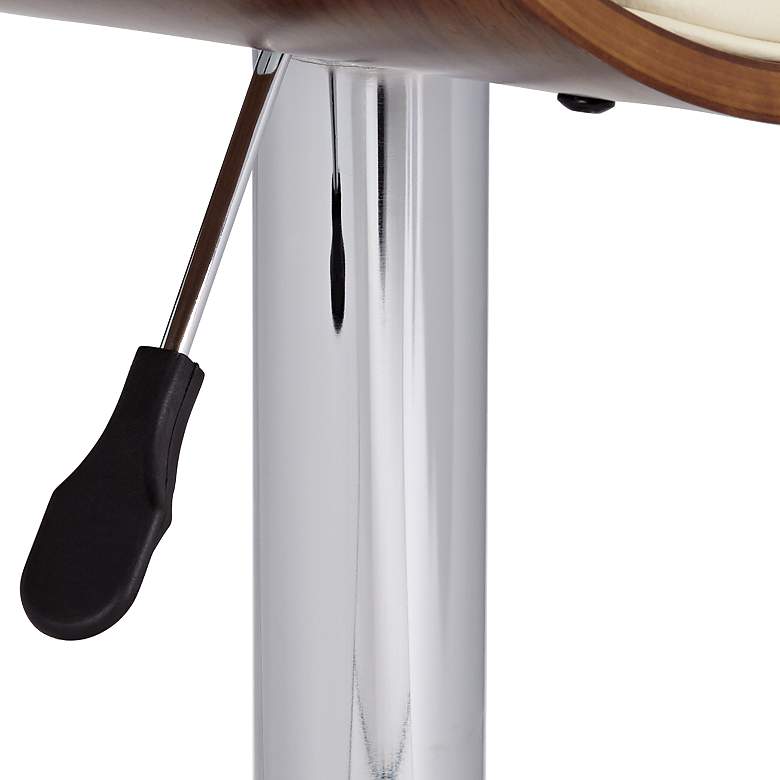 Image 4 Francesca Cream Faux Leather Adjustable Swivel Bar Stool more views