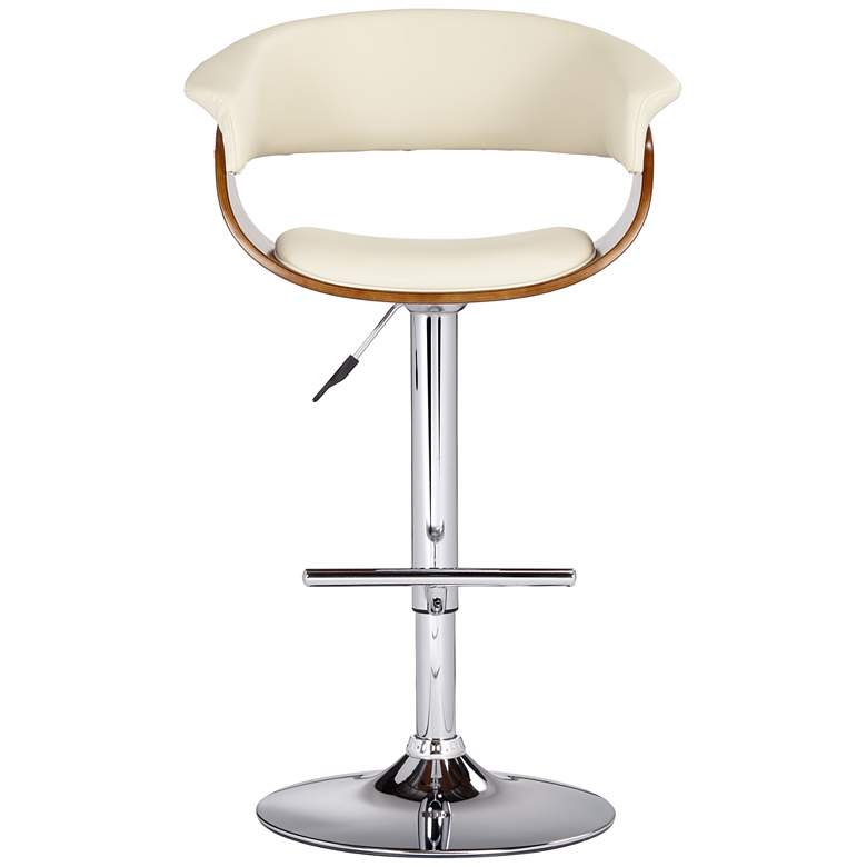 Image 6 Francesca Cream Faux Leather Adjustable Swivel Bar Stool more views