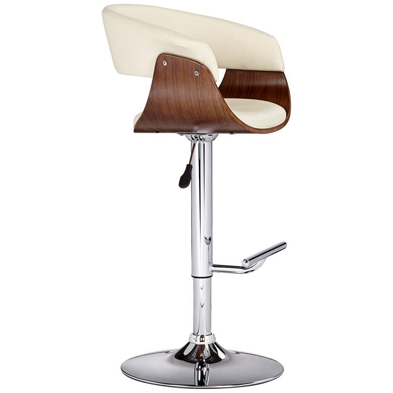 Image 7 Francesca Cream Faux Leather Adjustable Swivel Bar Stool more views