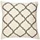Francesca Pewter 18" Square Beaded Accent Pillow