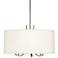 Francesco 25"W Polished Nickel and Pearl Shade Pendant Light