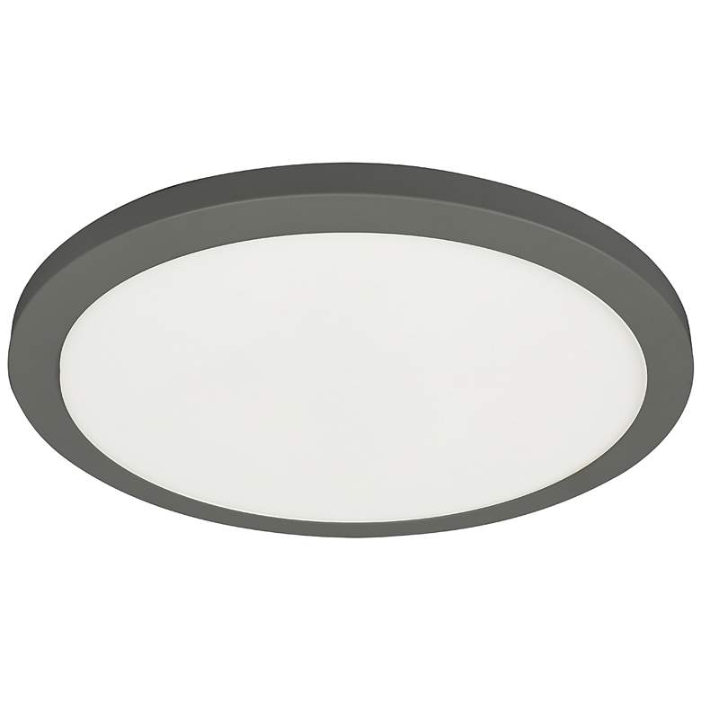 Image 1 Franchesa 16" Wide Matte Black LED Ceiling Light