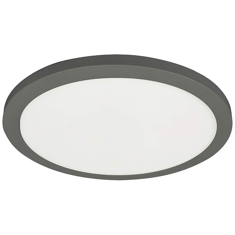 Image 1 Franchesa 16" Wide Matte Black LED Flush Mount