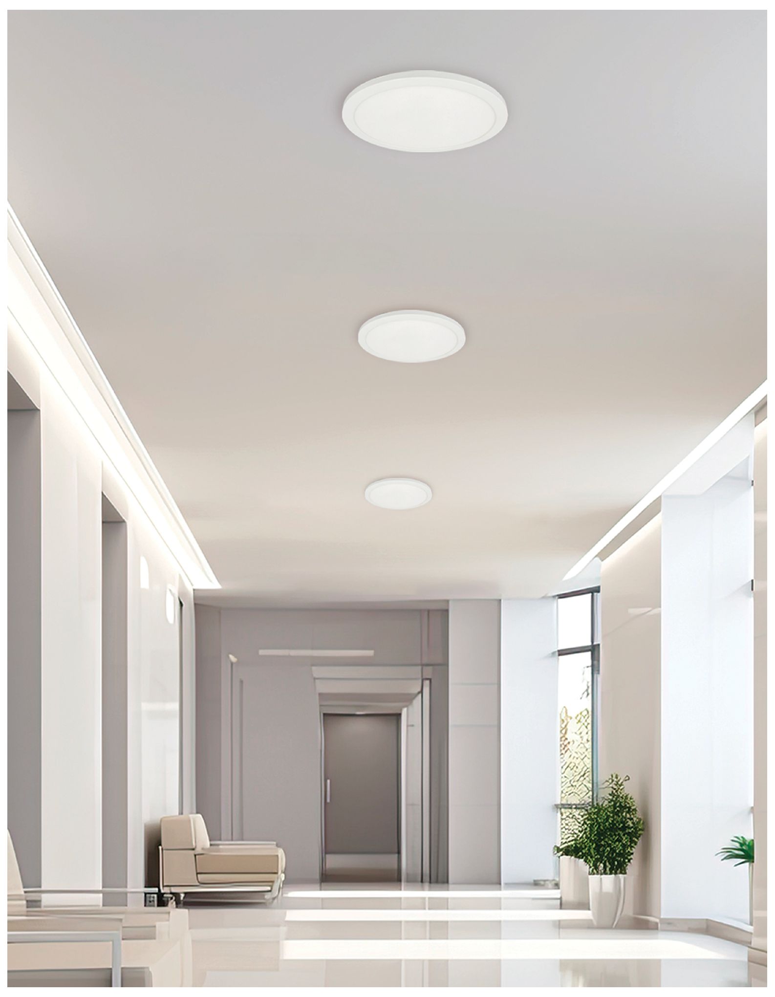 Image 2 Franchesa 16" Wide Matte White LED Flush Mount more views