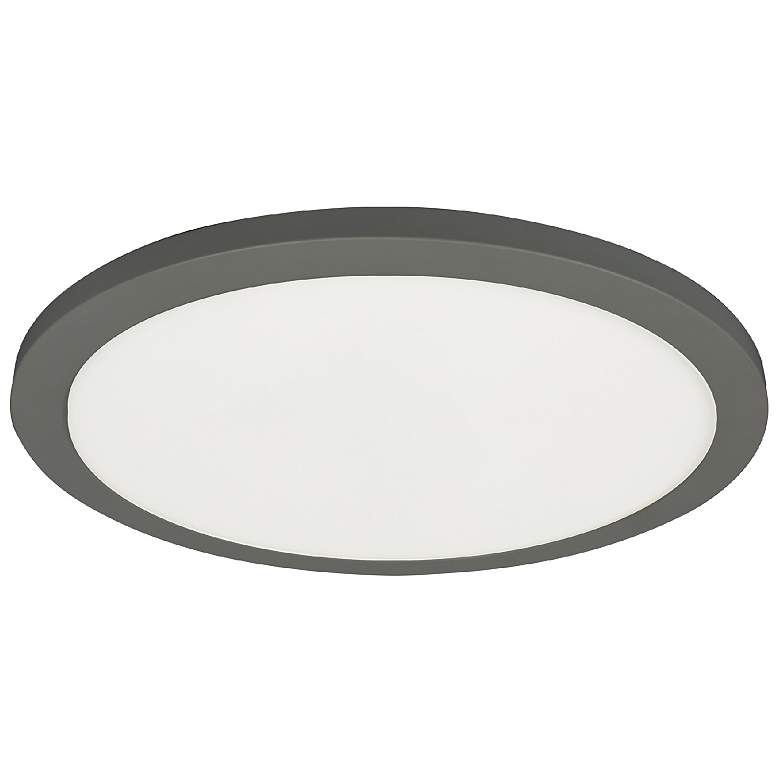 Image 1 Franchesa 7" Wide Matte Black LED Flush Mount