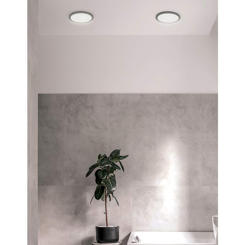 Image 2 Franchesa 7" Wide Matte Black LED Flush Mount more views