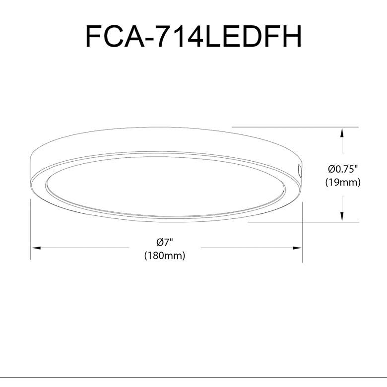 Image 3 Franchesa 7" Wide Matte Black LED Flush Mount more views