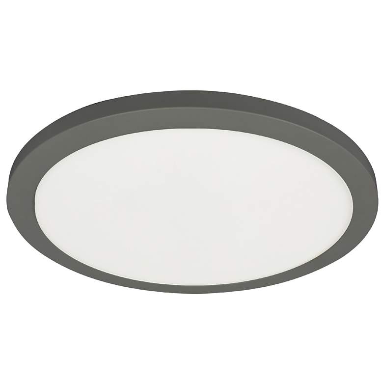Image 1 Franchesa 9" Wide Matte Black LED Flush Mount