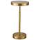 Francine 15.75" High Aged Brass Finish Table Lamp w/ White Shade