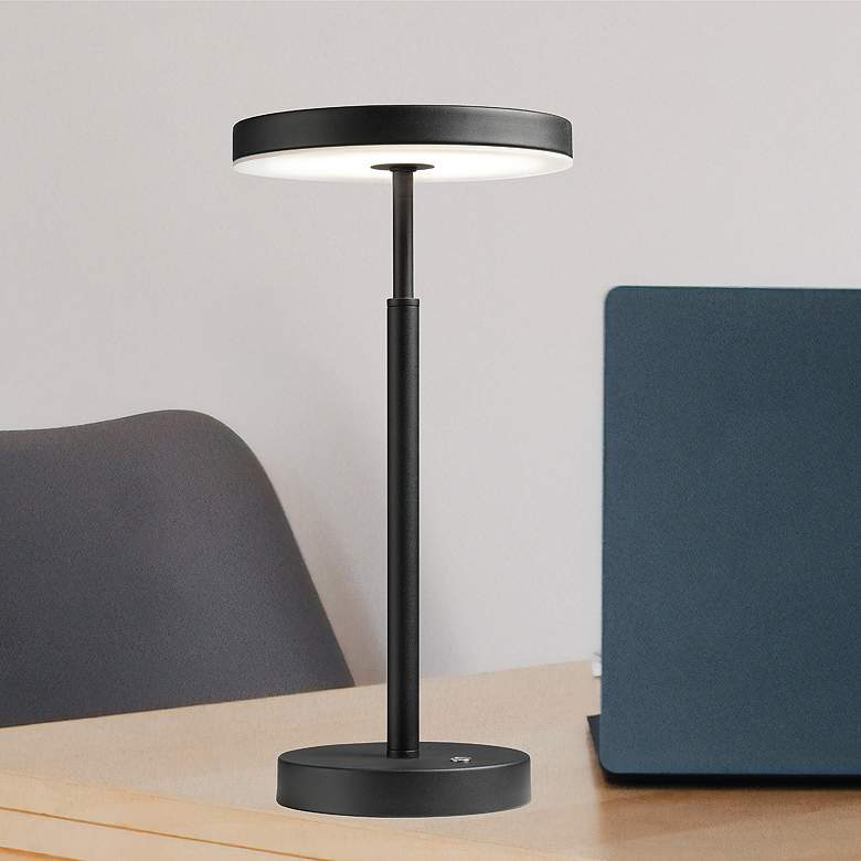 Image 1 Francine 15.75" High Sandy Black 10W Table Lamp