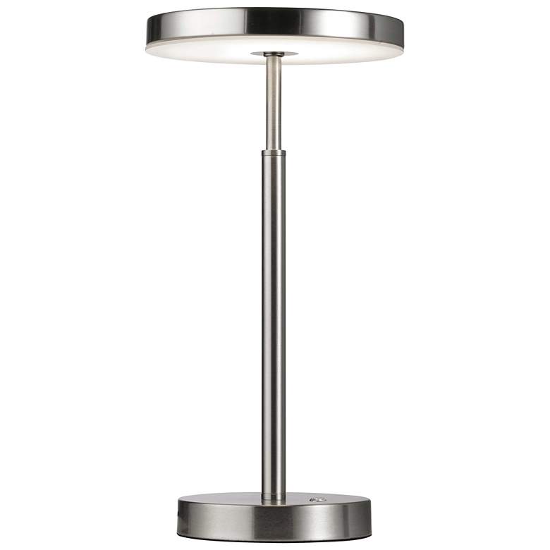 Image 1 Francine 15.75" High Satin Nickel 10W Table Lamp