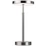 Francine 15.75" High Satin Nickel 10W Table Lamp