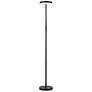 2_Francine 54"H Sandy Black 30W Floor Lamp With White Acrylic Diffuser more views