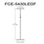 4_Francine 54"H Sandy Black 30W Floor Lamp With White Acrylic Diffuser more views