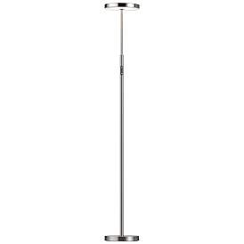 Image1 of Francine 54"H Satin Nickel 30W Floor Lamp With White Acrylic Diffuser