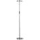 Francine 54"H Satin Nickel 30W Floor Lamp With White Acrylic Diffuser