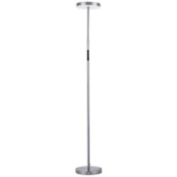 Francine 54"H Satin Nickel 30W Floor Lamp With White Acrylic Diffuser