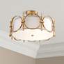 Francis 18 1/4" Wide Gold Drum Ceiling Light