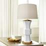 Francis 27 1/2" High White Porcelain Hexagonal Vase Table Lamp