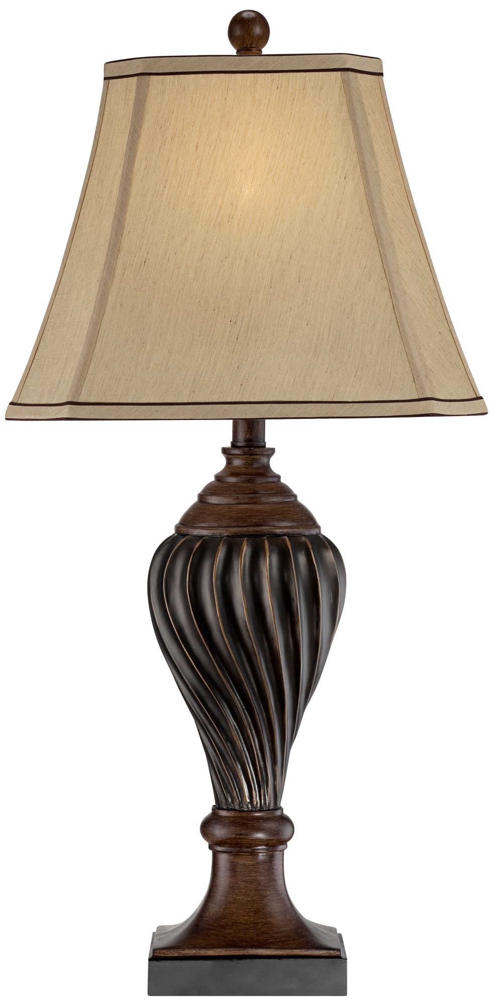 Image 7 Francis 28 1/2" Carved Oak Brown Traditional Table Lamps Set of 2 more views