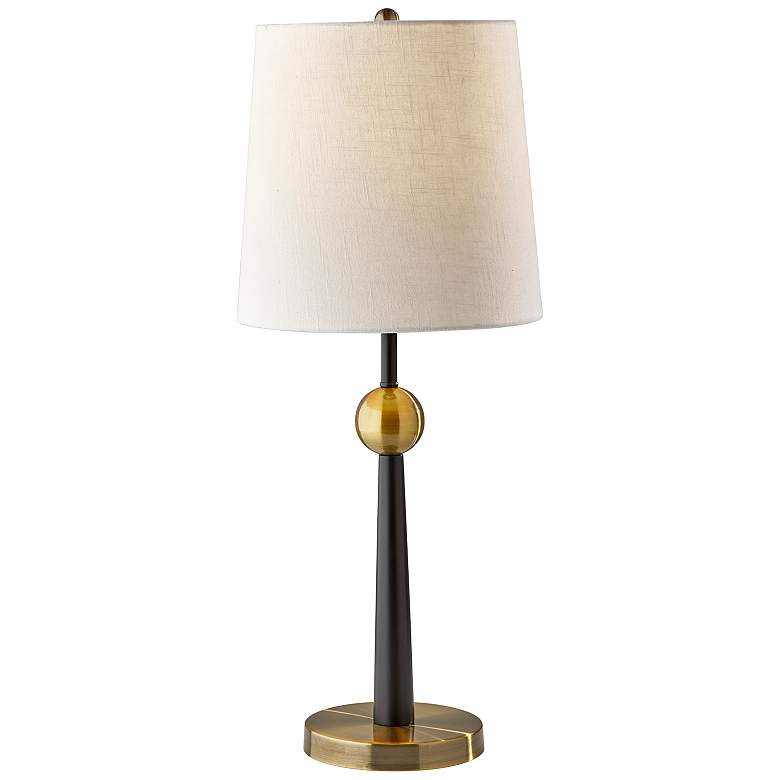 Image 2 Francis Black and Antique Brass Metal Table Lamp