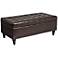 Francis Stagecoach Brown Leatherette Storage Bench