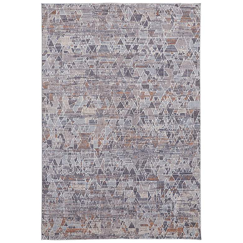 Image 1 Francisco 39CZF 5'x8' Gray and Blue Rectangular Area Rug
