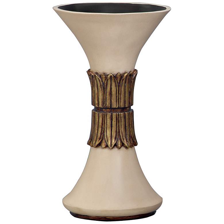 Image 1 Francisco Ivory Finish 12 inch High Vase