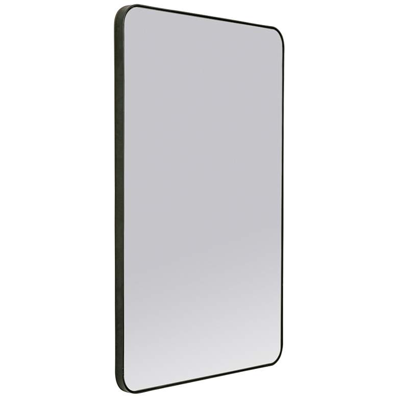 Image 3 Franco Matte Black 24 inch x 36 inch Rectangular Wall Mirror more views