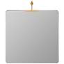 Franco Shiny Gold 48" x 40" Metal Rectangle Wall Mirror