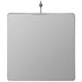 Franco Shiny Silver 48" x 40" Metal Rectangle Wall Mirror