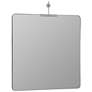 2_Franco Shiny Silver 48" x 40" Metal Rectangle Wall Mirror more views