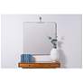 4_Franco Shiny Silver 48" x 40" Metal Rectangle Wall Mirror more views
