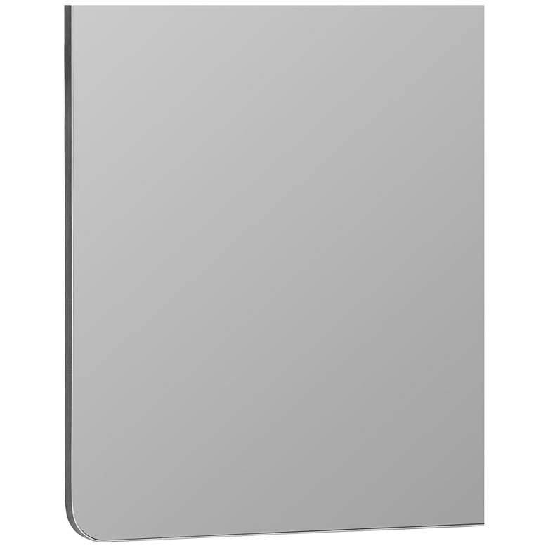 Image 5 Franco Shiny Silver 48" x 40" Metal Rectangle Wall Mirror more views