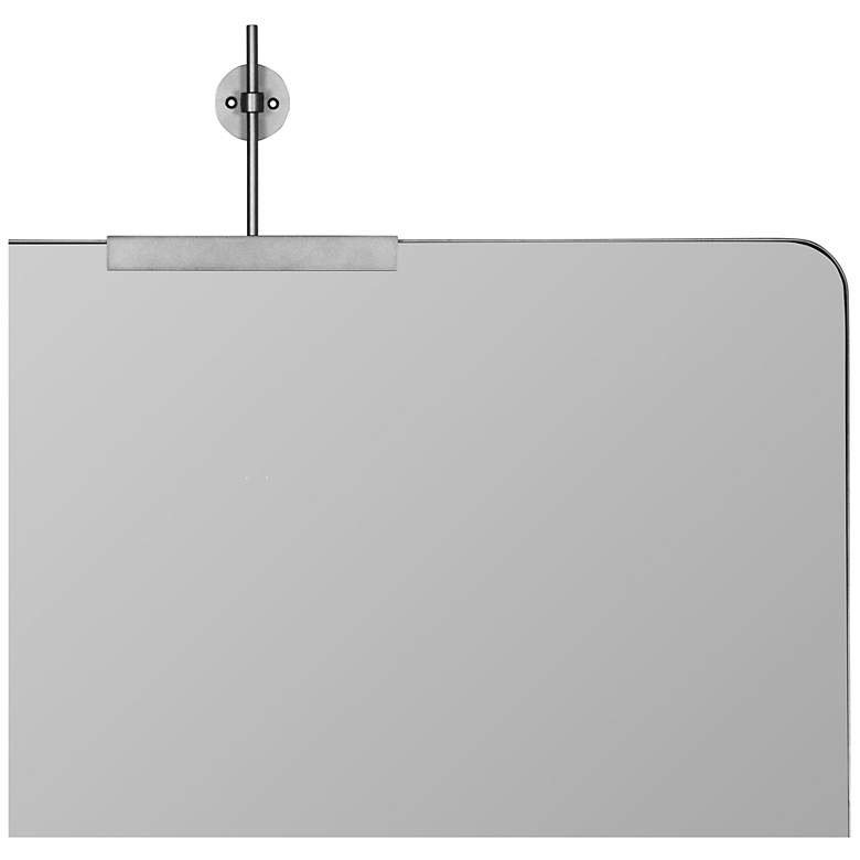 Image 6 Franco Shiny Silver 48" x 40" Metal Rectangle Wall Mirror more views
