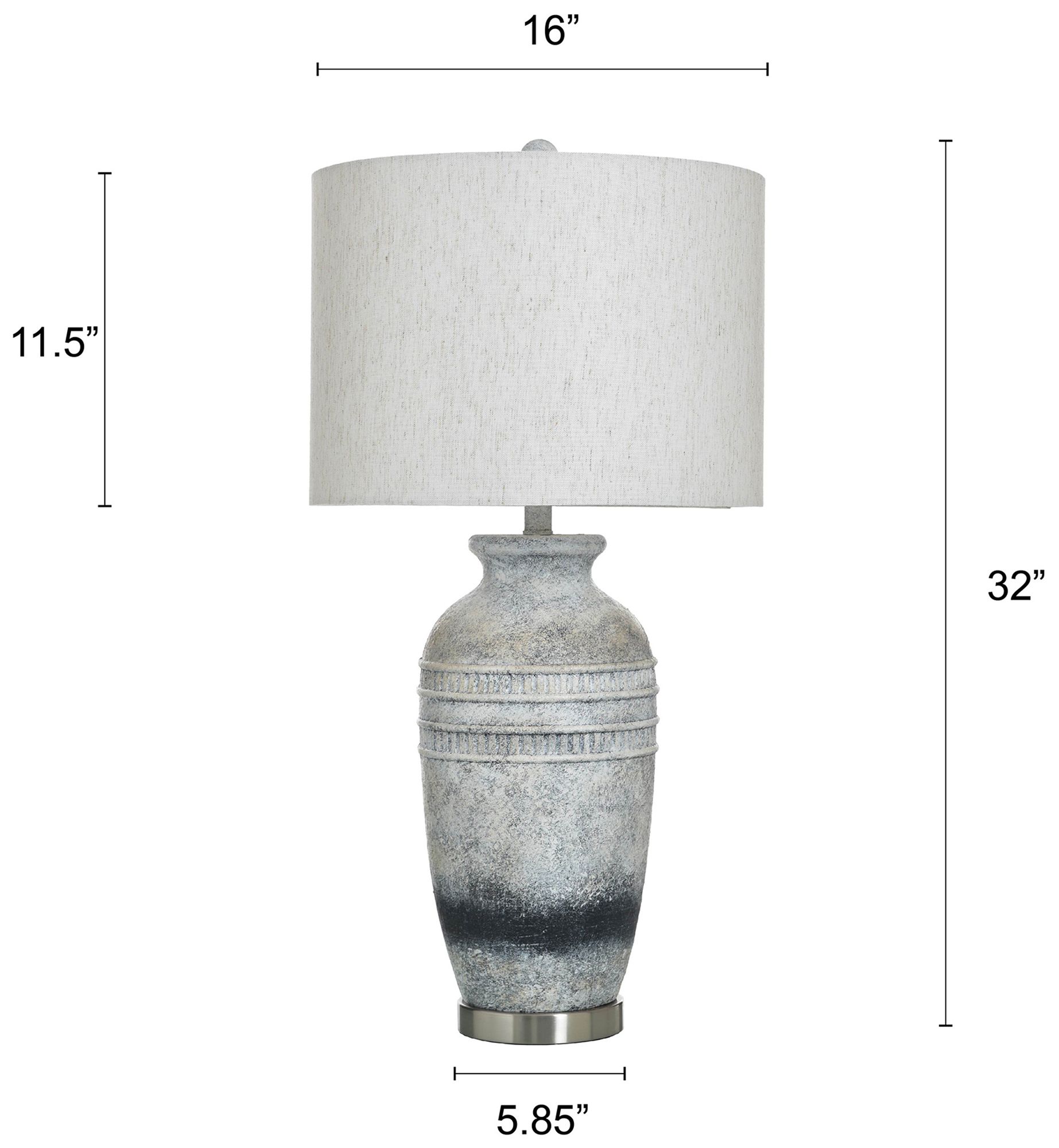 Image 7 Frank 32" High Soyala Black Table Lamp with Light Oatmeal Shade more views